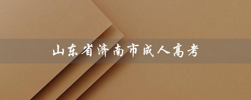山东省济南市成人高考（山东济南成考考点在哪）