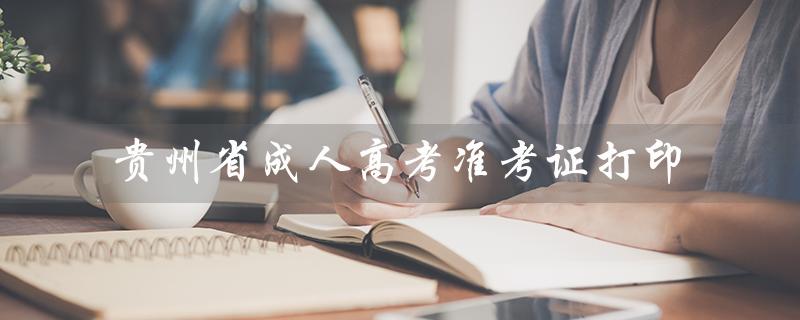 贵州省成人高考准考证打印（贵州省成考准考证打印网址是什么）
