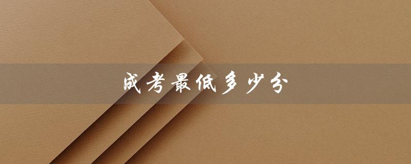 成考最低多少分（成考上合肥湖滨学院最低分）