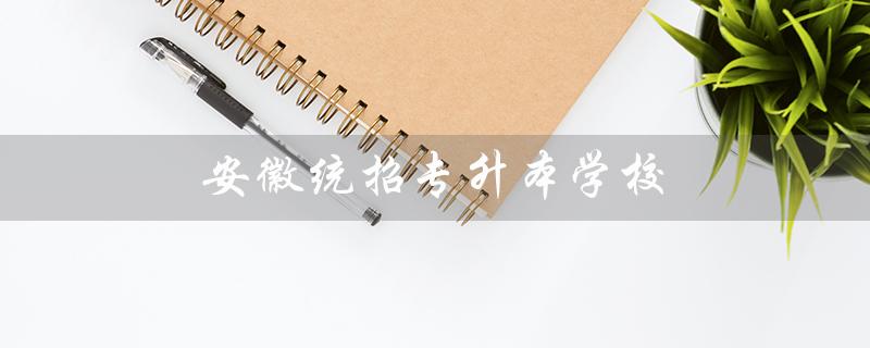 安徽统招专升本学校（安徽统招专升本有哪些学校）