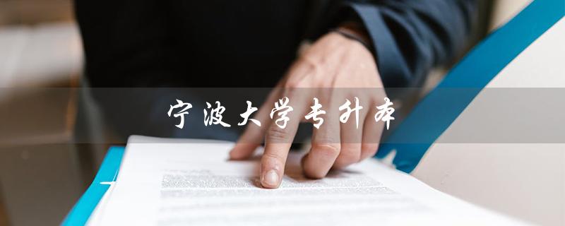 宁波大学专升本（宁波大学专升本有哪些专业）