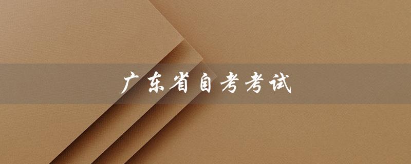 广东省自考考试（广东省自考考试官网是什么）