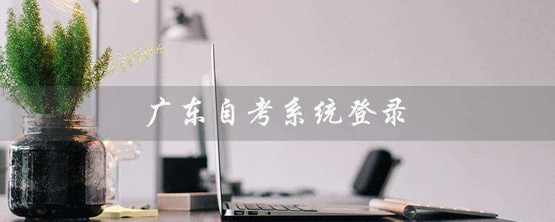广东自考系统登录（广东自考官网如何登录）