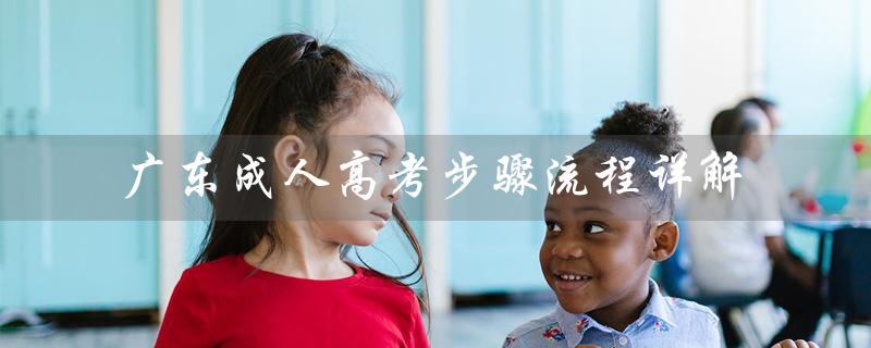 广东成人高考步骤流程详解（成人高考的步骤是什么）