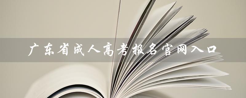 广东省成人高考报名官网入口（广东省高考报名官网入口是什么）