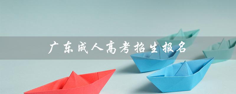 广东成人高考招生报名（广东成人高考报名官网是什么）