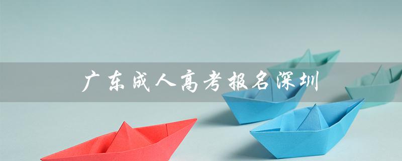 广东成人高考报名深圳（广东成考报名官网是什么）