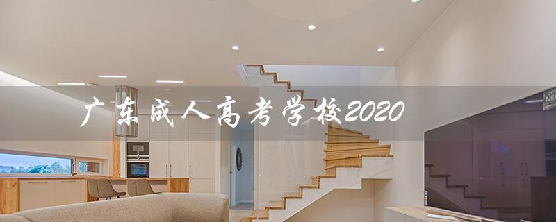 广东成人高考学校2020（广东成人高考学校是哪些）