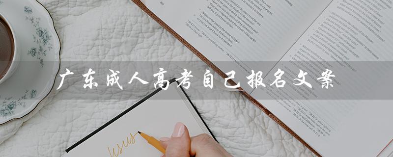 广东成人高考自己报名文案（广东成人高考报名官网是什么）