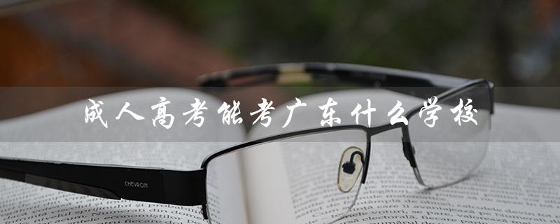 成人高考能考广东什么学校（成人高考可报学校有哪些）