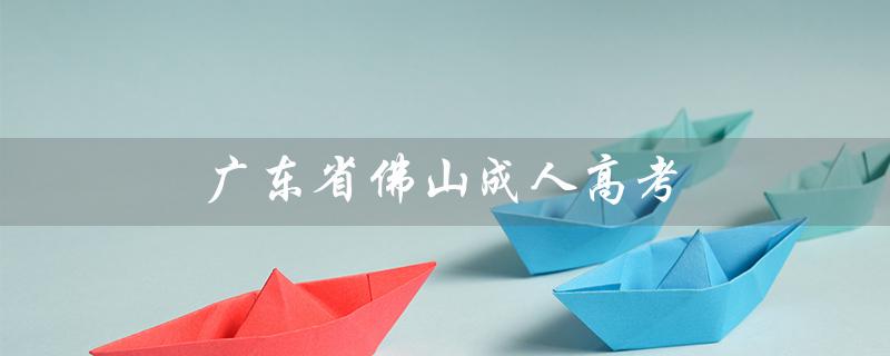 广东省佛山成人高考：成就梦想的新起点
