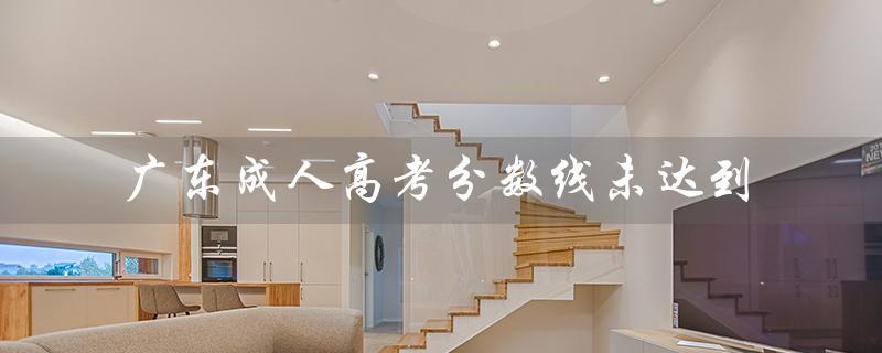 广东成人高考分数线未达到（广东成人高考报名官网是什么）