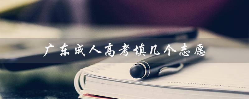 广东成人高考填几个志愿（广东成人高考报名官网是什么）
