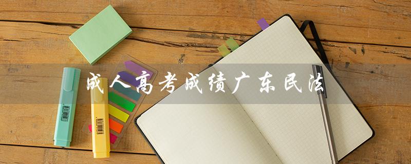 成人高考成绩广东民法（广东成考查询成绩）