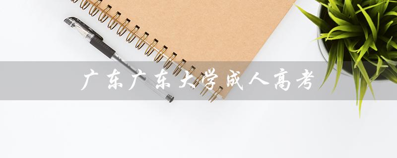 广东广东大学成人高考（广东成人大学是什么）
