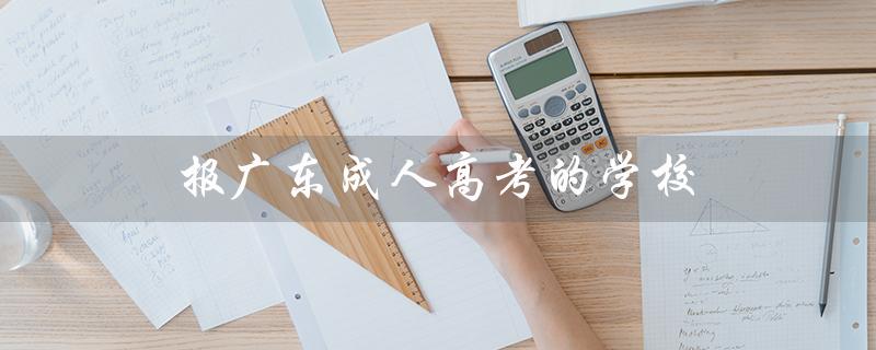 报广东成人高考的学校（广东成人高考哪个学校好）