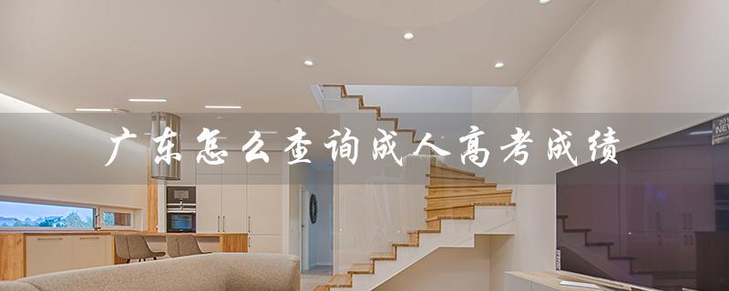 广东怎么查询成人高考成绩（广东成考成绩查询入口）