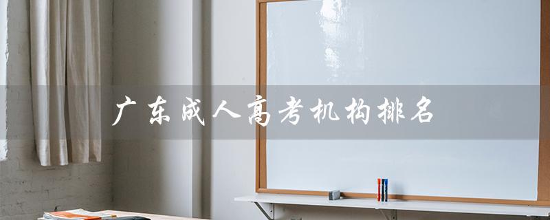 广东成人高考机构排名（山东成人高考机构排名是什么）