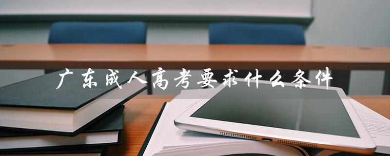 广东成人高考要求什么条件（广东成人高考报名官网是什么）