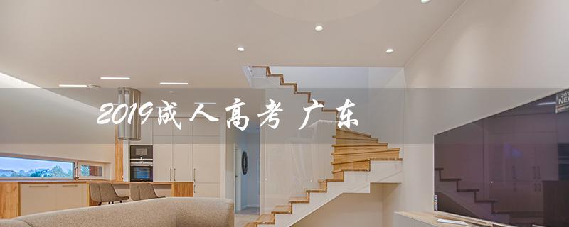 2019成人高考 广东（2019成人高考语文试卷改革如何）