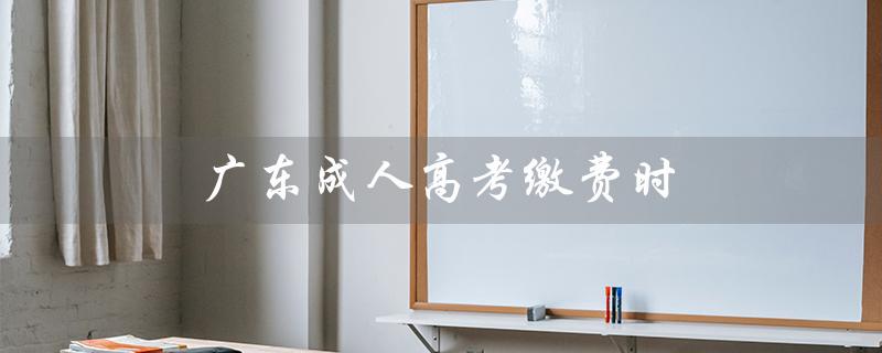 广东成人高考缴费时（广东成人高考报名官网是什么）