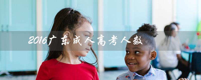 2016广东成人高考人数（2022年广东成人高考人数是多少）