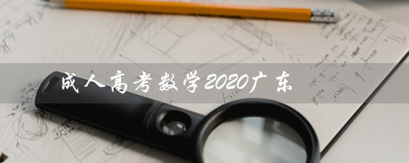成人高考数学2020广东（2020成人高考数学真题）