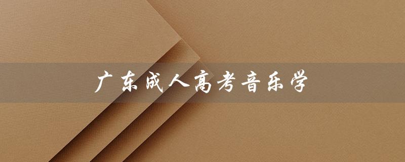 广东成人高考音乐学（广东成人高考报名官网是什么）