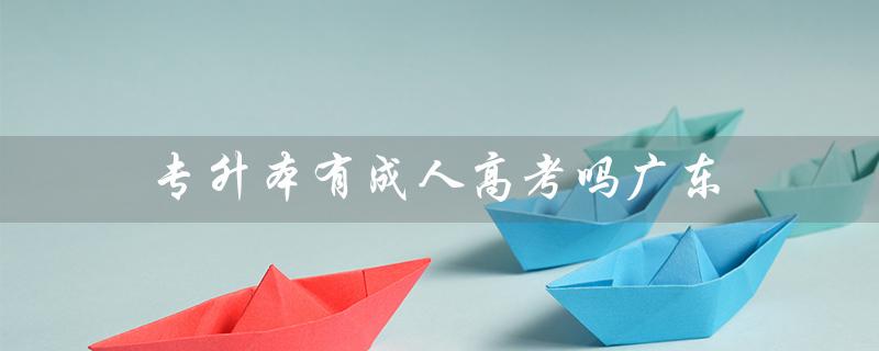 专升本有成人高考吗广东（广东专升本是否属于成人高考）