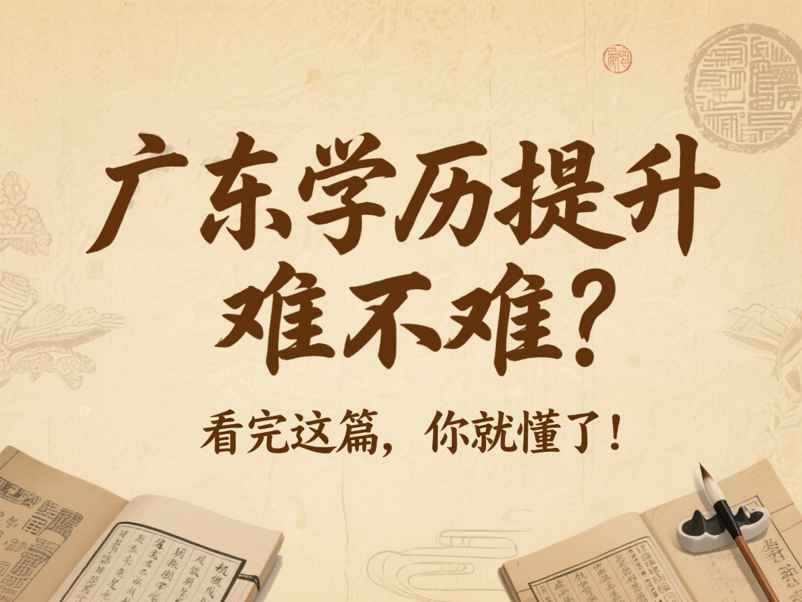 广东学历提升难不难？看完这篇，你就懂了！
