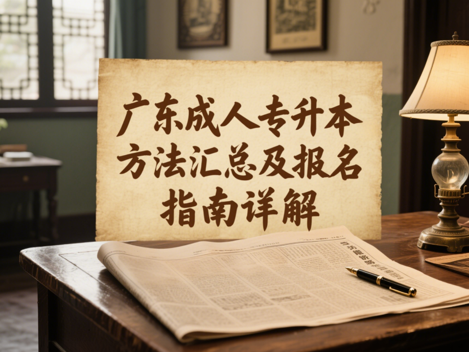 2025广东成人专升本方法汇总及报名指南详解