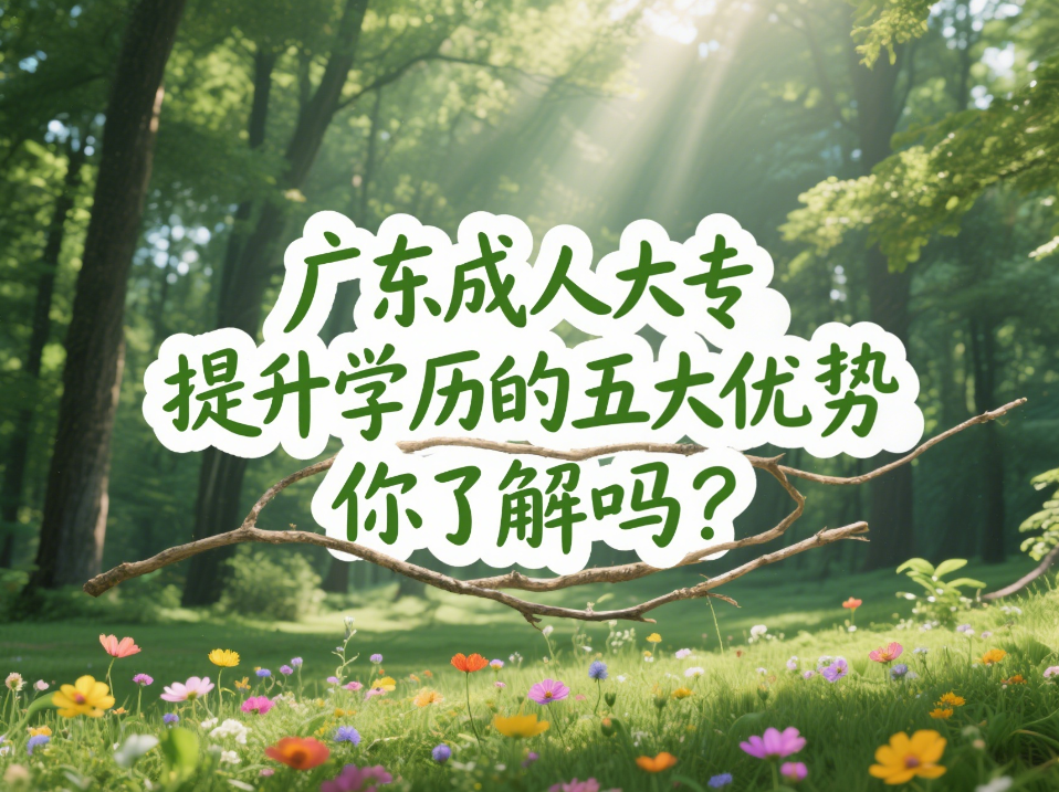 广东成人大专提升学历的五大优势，你了解吗？